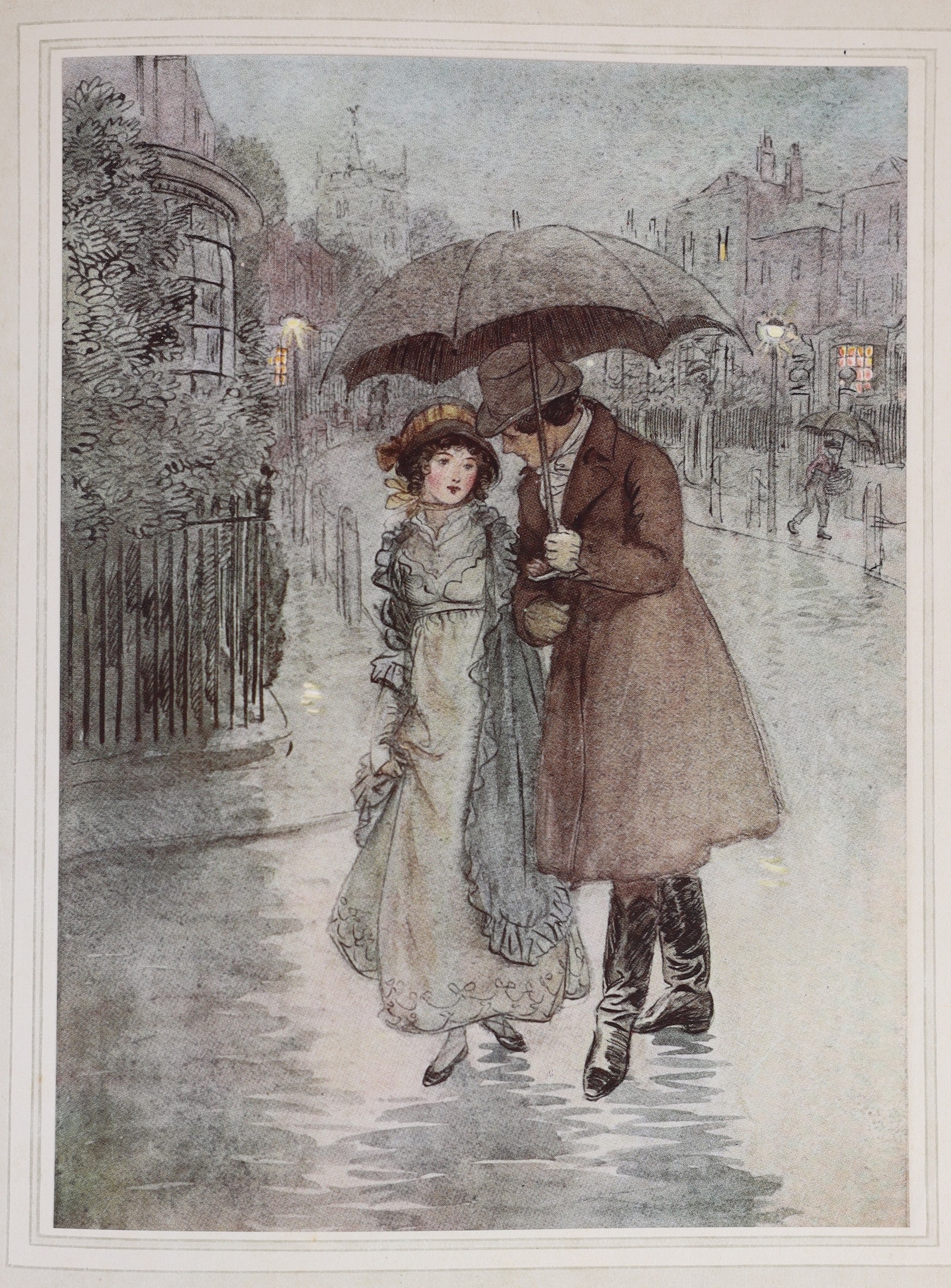 Barrie, James Matthew, Sir - Quality Street, illustrated by Hugh Thomson with 22 tipped-in colour plates, 4to, pictorial cloth, Hodder and Stoughton, London, [1913]